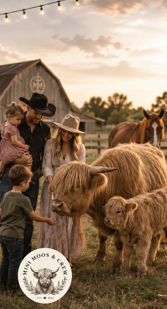 Family on a private farm tour